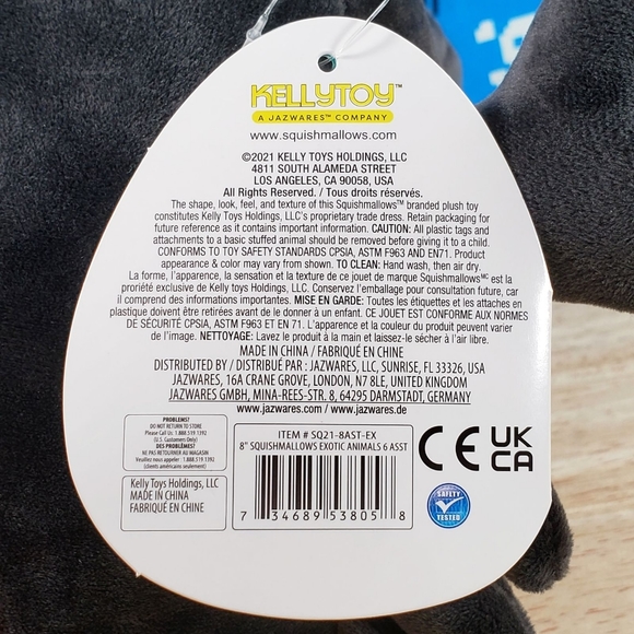 Squishmallow Samanthe the Black Scorpion 8" UltraSoft Exotic Animal Plush NWT - Picture 6 of 6